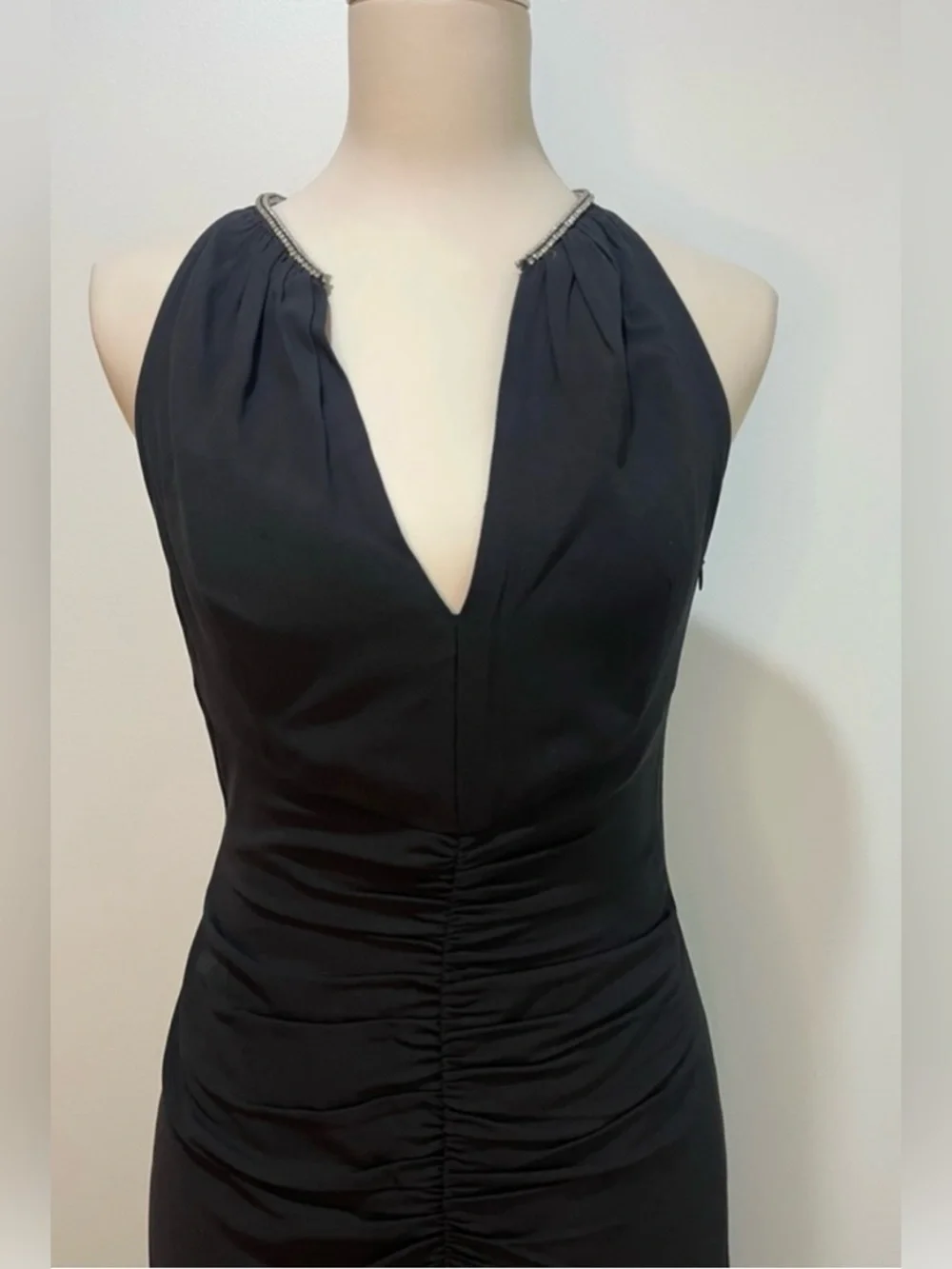J.Crew Collection Full-length embellished ruched dress in black - Picture 6 of 9